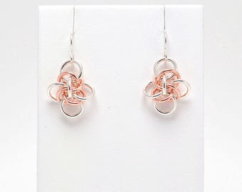 Persephone Earrings in Sterling Silver and Copper