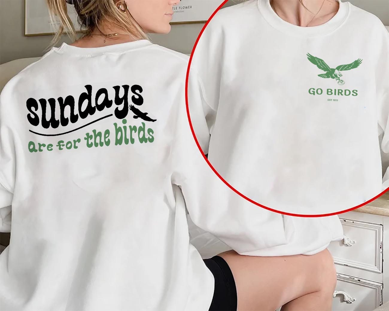 Discover Sundays are for the birds, go birds shirt, Philadelphia Football Sweatshirt