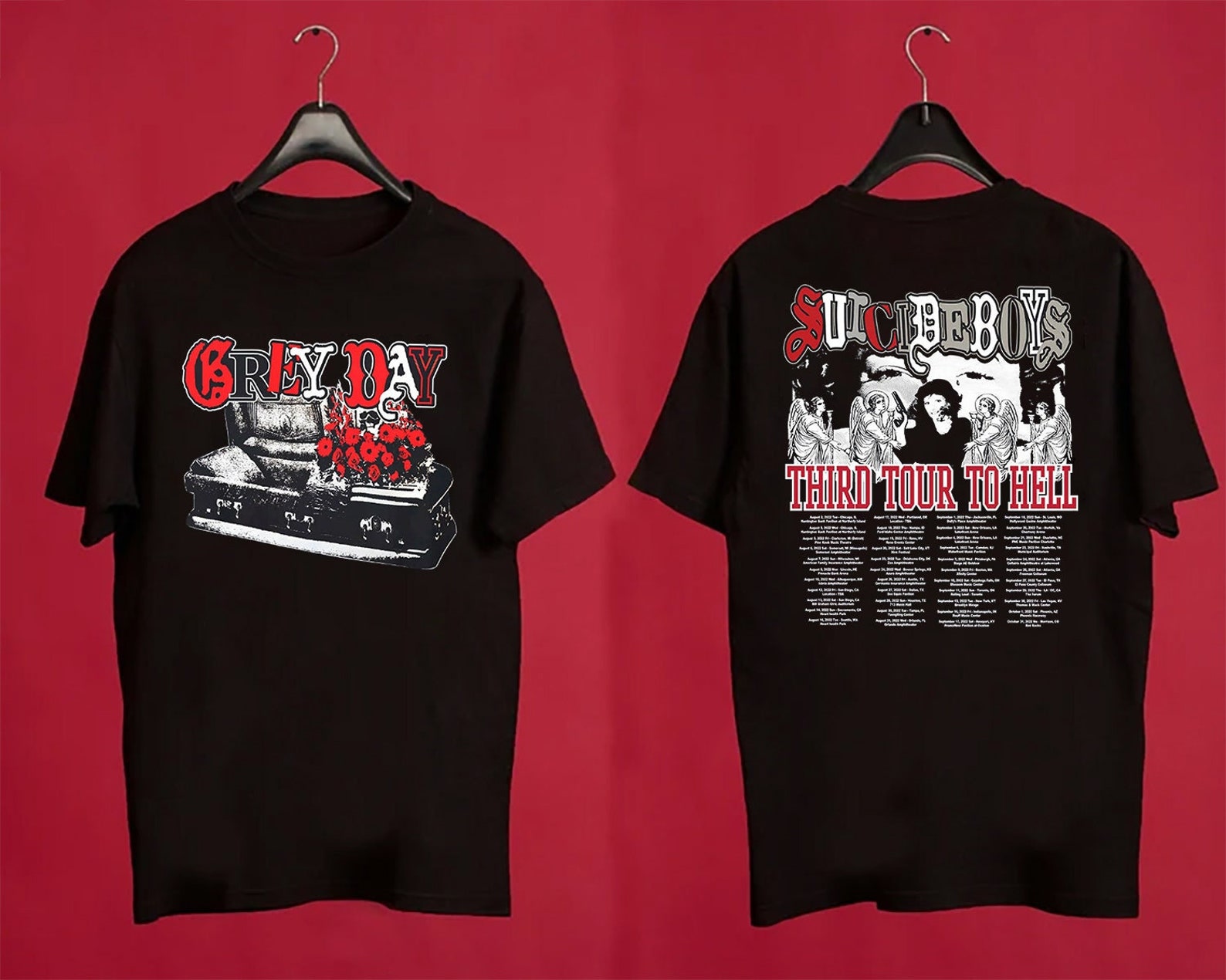 Suicide.boys Grey Day Tour 2022 Shirt Third Tour to Hell Etsy