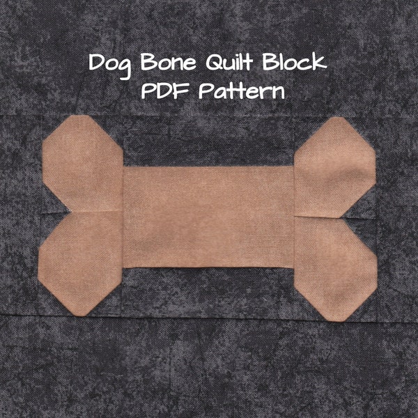 Dog Bone Quilt Block PDF Pattern