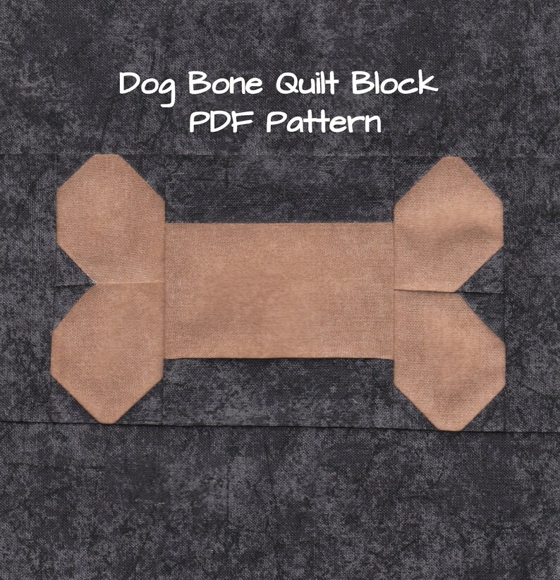 Dog Bone Quilt Block PDF Pattern Etsy
