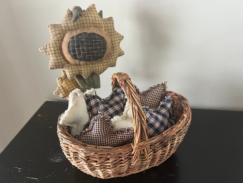 New Homespun Plaid Ornies Bowl Fillers Primitive Stars Navy Etsy