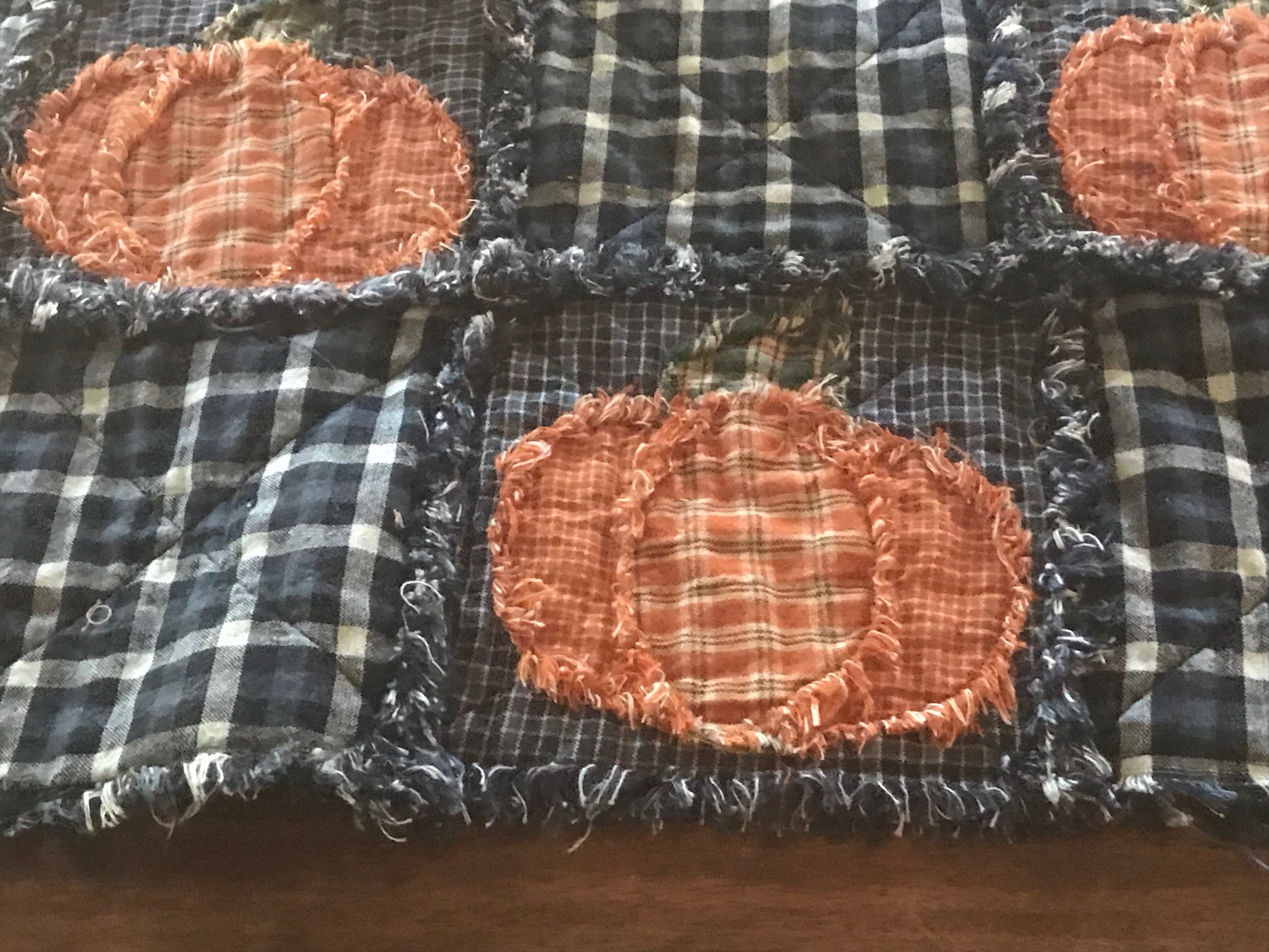 New PriMiTiVe Rag Quilt Plaid Light Navy Blue Stars Slate Place mats Placemats New PriMiTiVe Rag Quilt Plaid Light Navy Blue Stars Slate Place mats Placemats