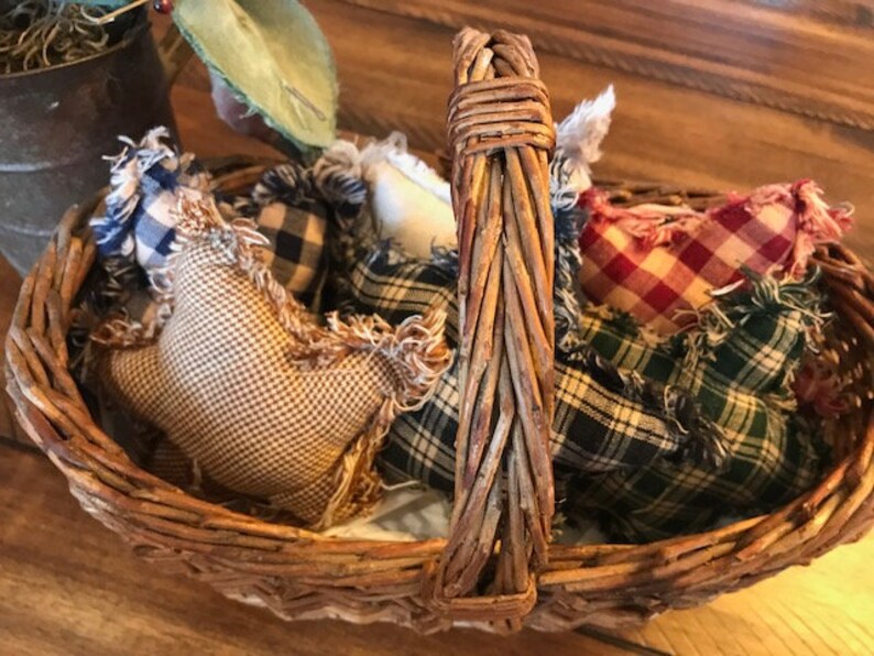 New Homespun Plaid Ornies Bowl Fillers Primitive Stars Mix Red Etsy