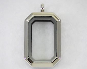 Floating Locket / Glass Locket / Memory LocketPendant Stainless Steel