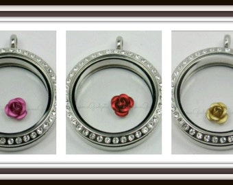 Yellow rose charm | Etsy