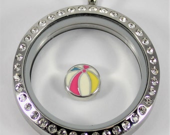 1 Memory Locket Basketball Charm FL175