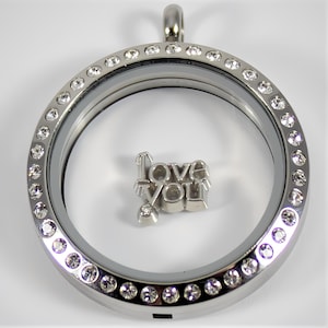 Love You Floating Charm for Glass locket