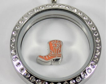 Cowboy Boot Floating Charm for Glass locket