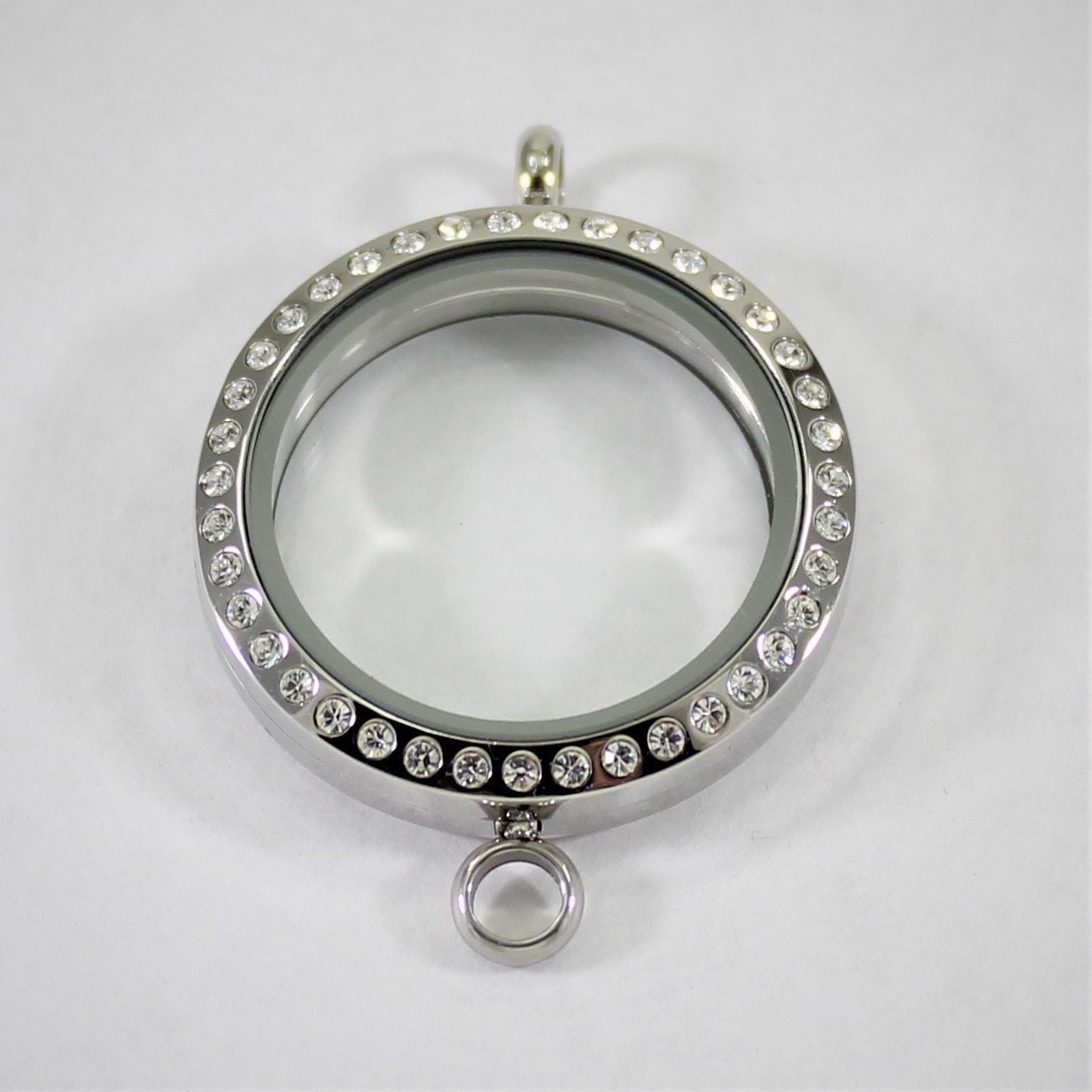 30mm Floating Locket With Dangle Hook / Glass Locket / Memory Locket ...