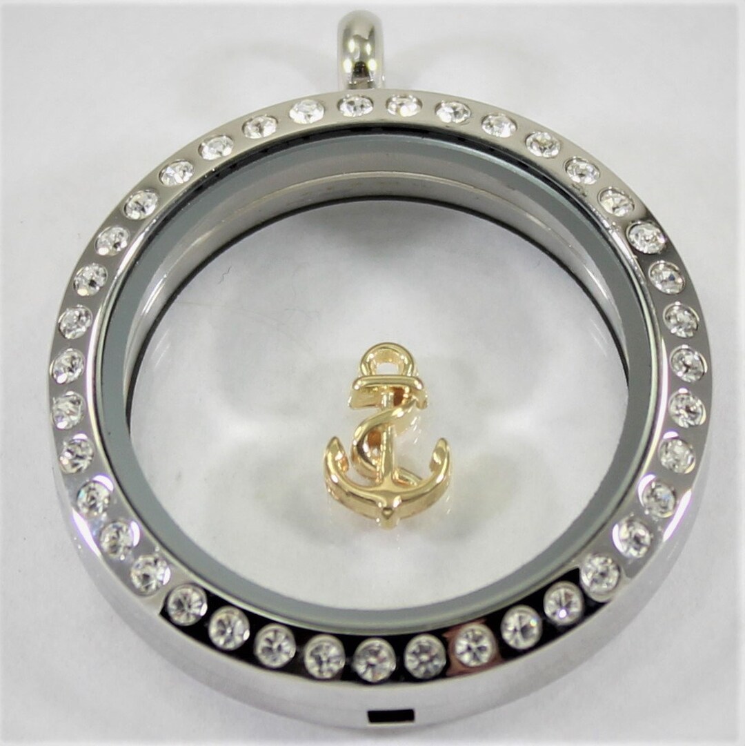 Anchor Floating Charm for Glass Locket - Etsy