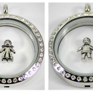 Girl / Boy Floating Charm for Glass Locket