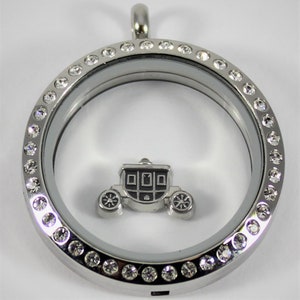 Cinderella / Princess Carriage Floating Charm for Glass Locket