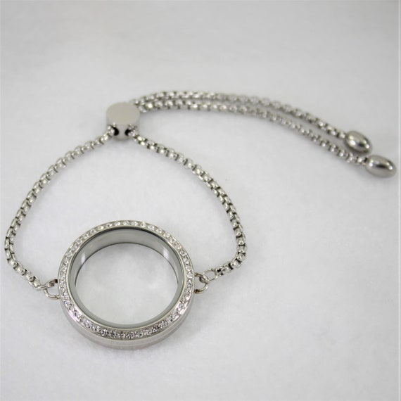 Rhinestones Mickey Small Charms for Glass Lockets Jewelry Wholesale LSFC116