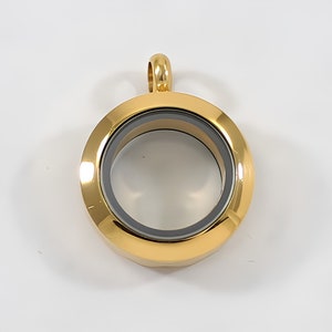 20mm Floating Locket / Glass Locket / Memory Locket Pendant Stainless Steel