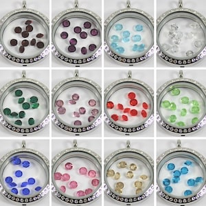 4mm Crystal Birthstone Floating Charm for Glass locket