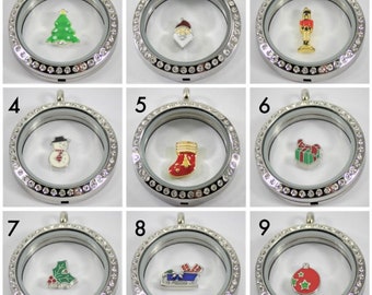 Christmas Floating Charm for Glass Locket