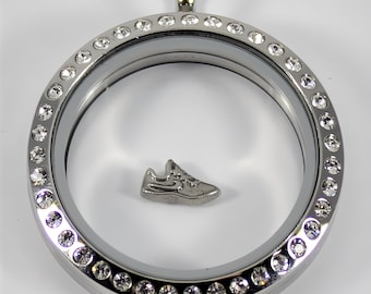 Running Shoe Floating Charm for Glass Locket