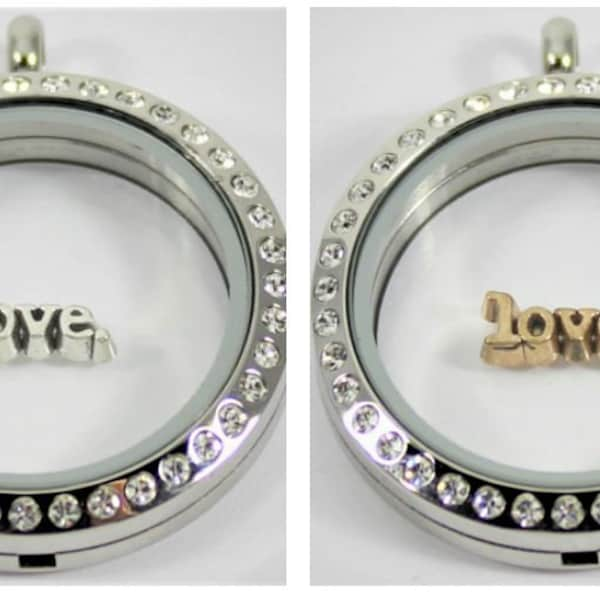 Love Script Floating Charm for Glass locket