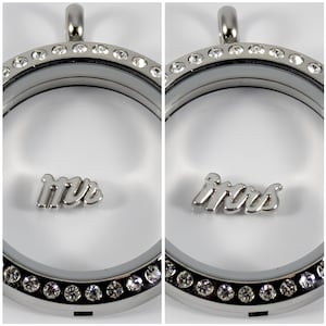 Mr / Mrs Floating Charm for Glass locket