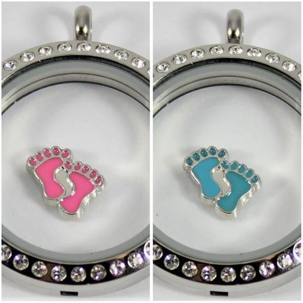 Baby Feet Floating Charm for Glass locket