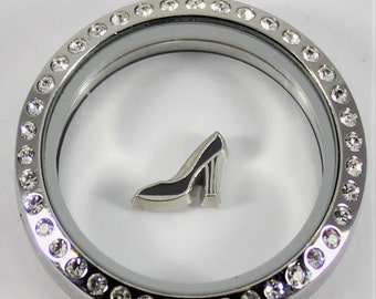 Black High Heel Floating Charm for Glass locket