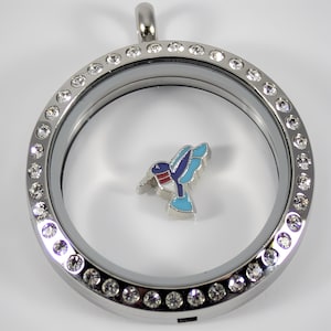 Hummingbird Floating Charm for Glass locket
