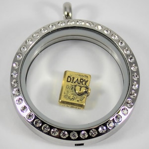 Diary Floating Charm for Glass Locket