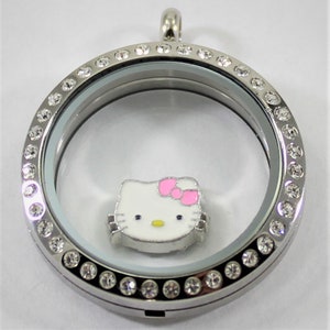 Cartoon Kitty Floating Charm for Glass Locket