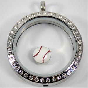 Baseball Floating Charm for Glass locket