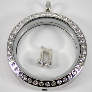 Music Notes Floating Charm for Glass Locket
