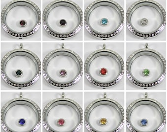 Birthstone Floating Charm for Glass locket