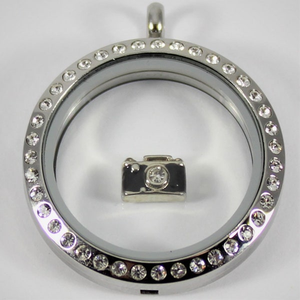 Camera Floating Charm for Glass Locket