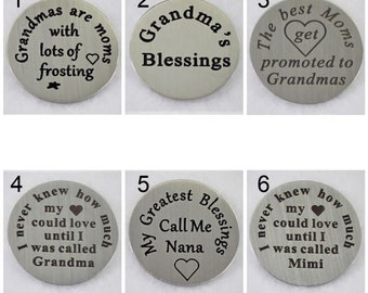 Locket Back Plate for 30mm Floating Lockets - Grandma Nana Mimi