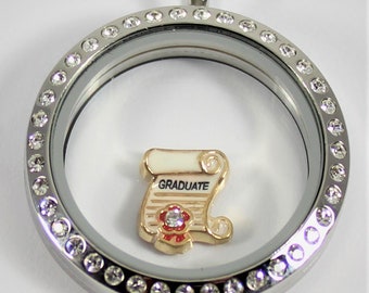 Diploma / Graduate Floating Charm for Glass locket