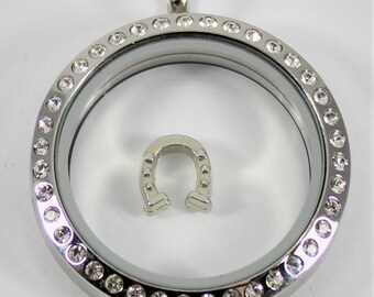 Horseshoe Floating Charm for Glass Locket