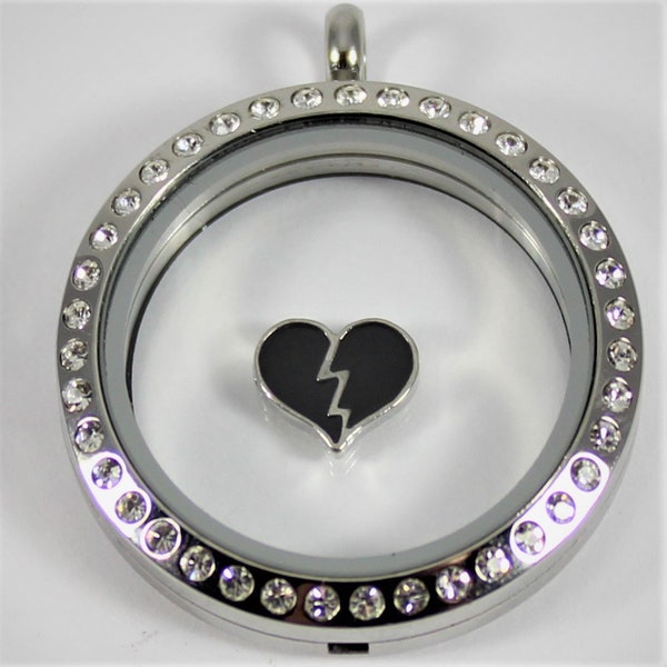 Heartbroken Floating Charm for Glass Locket