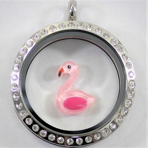 Flamingo Floating Charm for Glass locket