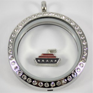 Cruise Ship Floating Charm for Glass Locket