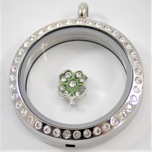 Four Leaf Clover Floating Charm for Glass Locket