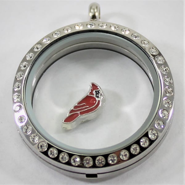 Cardinal Floating Charm for Glass locket