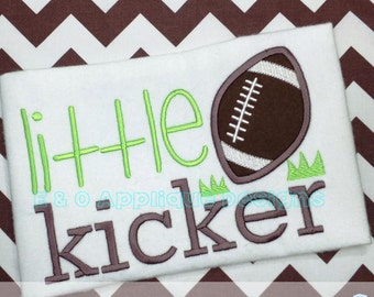Football Little Kicker Applique Design - Football Applique Digital Design - 4 Tallas