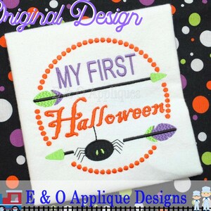 My First Halloween Embroidery Design - 1st Halloween Saying Embroidery Design - Arrow Embroidery- Digital Design - Instant Download- 4 Sizes