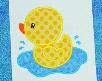 Rubber Duck Applique Design - Duck Embroidery Design - Machine Embroidery Design - Digital Design