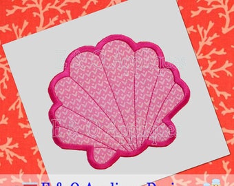 Seashell Applique Design - Beach Applique Design - Seashell Embroidery Design - Ocean Applique Beach Embroidery Seashell - Digital Design