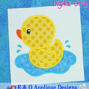 Rubber Duck Applique Design - Duck Embroidery Design - Machine Embroidery Design - Digital Design