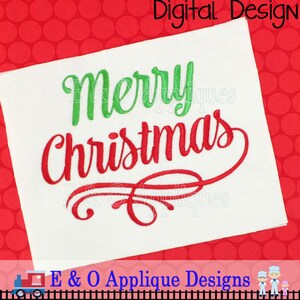 Merry Christmas Machine Embroidery Design - Merry Christmas Embroidery Saying - Christmas Embroidery Design - Digital Embroidery Design