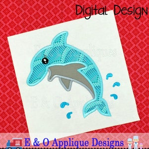 Dolphin Applique Design - Dolphin Embroidery Design - Ocean Embroidery - Sea Life Embroidery Design - Dolphin - Machine Embroidery Design