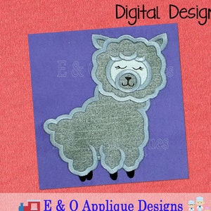 Llama Applique Design - Llama Embroidery Design - Digital Design - Instant Download