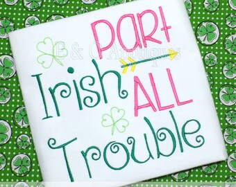 St Patricks Digital Embroidery Design - Irish Embroidery Design - Irish Saying Embroidery Design - Clover Embroidery Design - St Patrick's